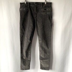 Banana Republic Women's Charcoal Zip Pocket Skinny Ankle Carduroy Pants Size 30